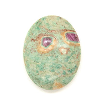Load image into Gallery viewer, Ruby Fuchsite Pillow Palm Chakra Stone