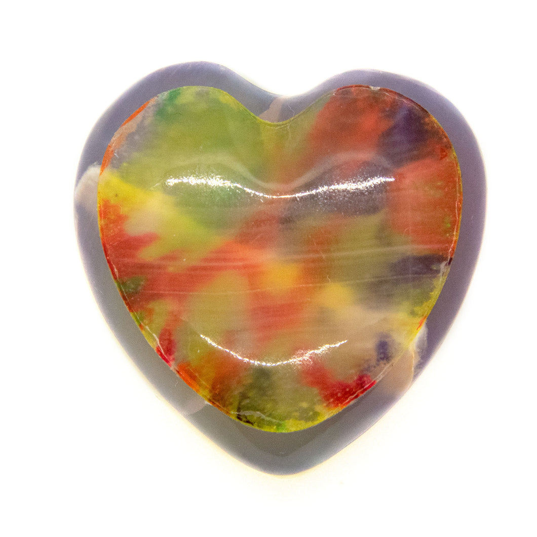 Rainbow Onyx Heart Large