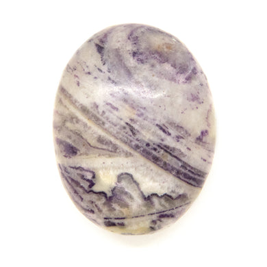 Purple Flower Jasper Pillow Palm Chakra Stone