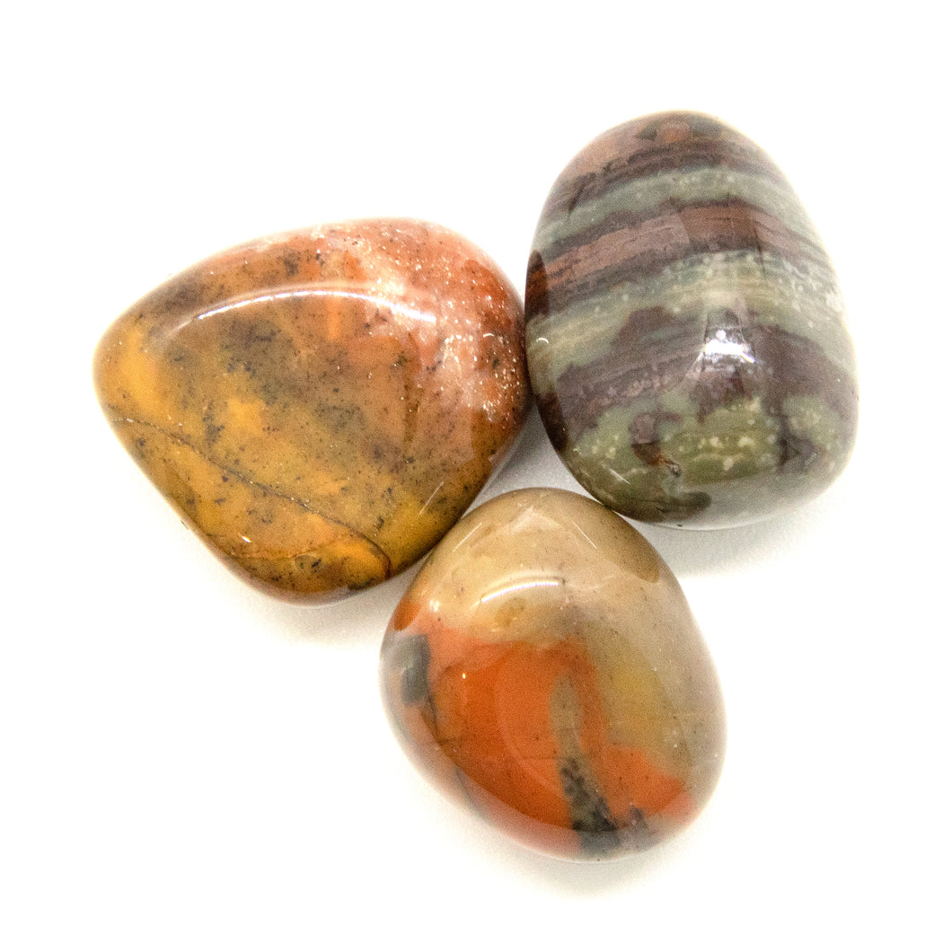 Bamboo Leaf Agate Tumbled Chakra Stone