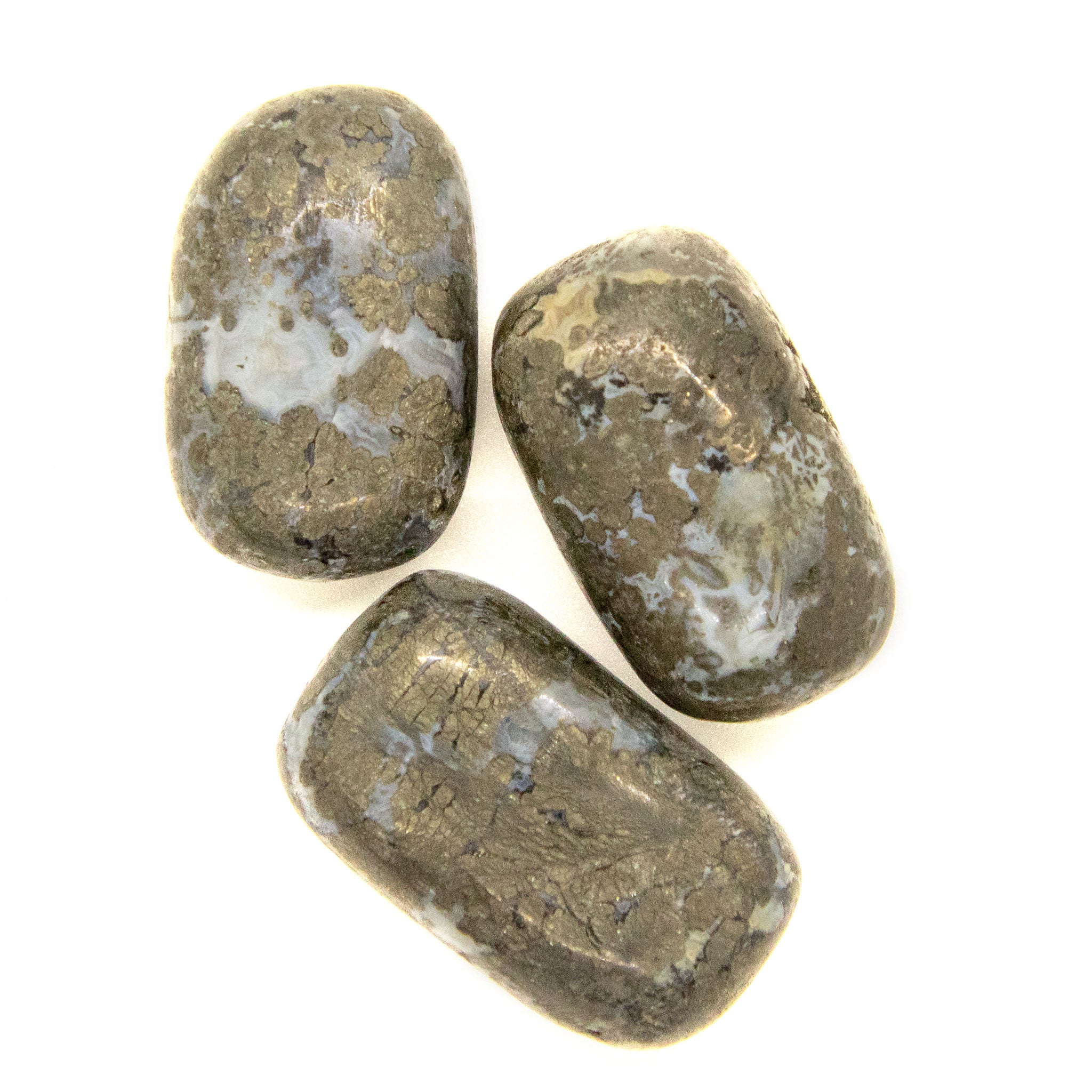 Marcasite Tumbled Chakra Stone – Mighty Pebble Rebel