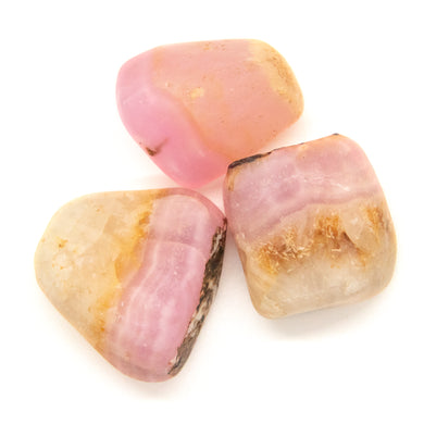 Pink Aragonite Tumbled Charka Stone