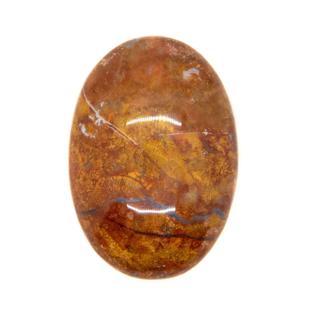 Red Moss Agate Pillow Palm Stone