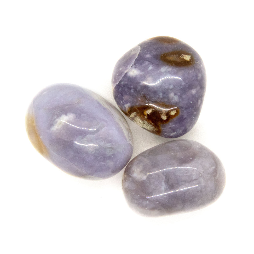 Purple Chalcedony Tumbled Chakra Stone